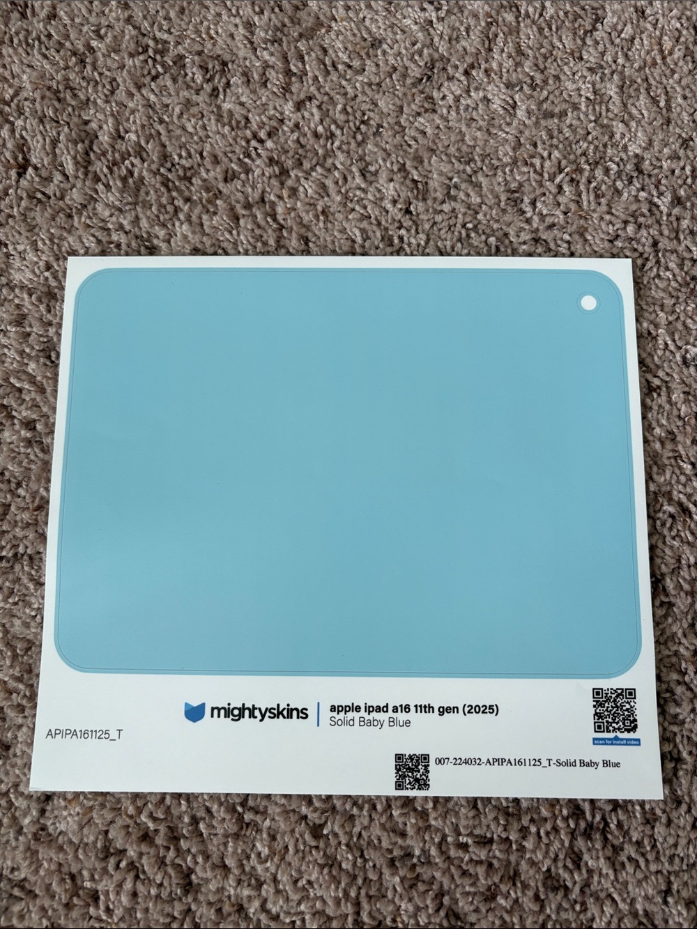 Solid Baby Blue Skin for Apple iPad (11th Gen, 2024)